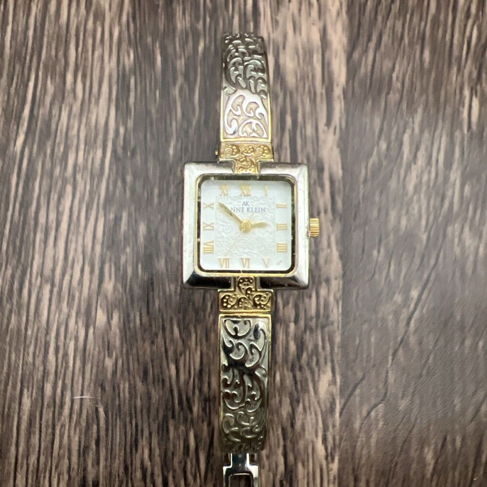 Vintage Anne Klein Two Tone 10/5255 Thai Movement Ladies Watch Quartz Stainless - Picture 2 of 11